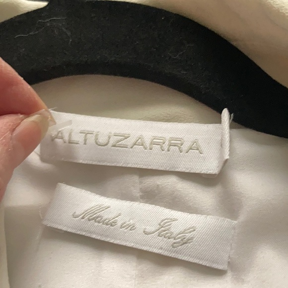 ALTUZARRA WHITE RUFFLE FRONT BLAZER JACKET WHTH TAIL COAT 36 - Picture 5 of 7